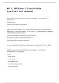 BIOL 385 Exam 2 Study Guide questions and answers