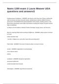 Nams 1100 exam 1 Laura Weaver UGA questions and answers