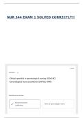NUR 344 EXAM 1 SOLVED CORRECTLY&excl;&excl;