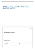 WEEK 14 QUIZ - EXAM 4 &lpar;NURS 125&rpar;