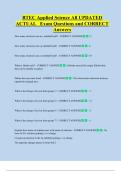 BTEC Applied Science All UPDATED  ACTUAL   Exam Questions and CORRECT  Answers 