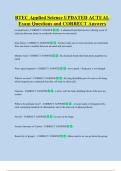 BTEC  Bundled Exam Questions WITH  CORRECT Answers