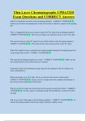 Thin Layer Chromatography UPDATED    Exam Questions and CORRECT Answers 