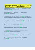 Chromatography lab  ACTUAL  UPDATED   Exam Questions and CORRECT Answers 