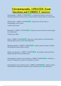 Chromatography  UPDATED  Exam  Questions and CORRECT Answers