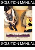 Solution Manual for Introduction to Counseling Voices from the Field 8th Edition By Jeffrey A. Kottler All Chapters 