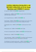 Chromatography  Bundled Exam Questions WITH  CORRECT Answers