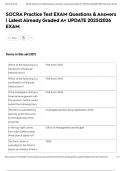 SOCRA Practice Test EXAM Questions & Answers &vert; Latest Already Graded A&plus; UPDATE 2025&vert;2026 EXAM