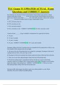 TLC Guam T1 UPDATED ACTUAL  Exam  Questions and CORRECT Answers 