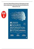 Instructor&rsquo;s Manual for Human Resource Information Systems&comma; 6th Edition by Johnson&comma; Carlson & Kavanagh &vert; CH 1&ndash;15 &vert; 2025