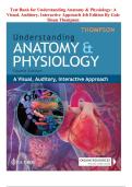 Understanding Anatomy & Physiology &ndash; Test Bank &vert; Gale Sloan Thompson &vert; 4th Edition &vert; Complete Exam Material