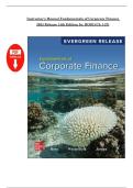 Fundamentals of Corporate Finance 14th Edition &lpar;2024&rpar; by Ross &ndash; Instructor&rsquo;s Manual &lpar;Ch 1-27&rpar;&ast;&ast;