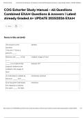 COG Exhorter Study Manual - All Questions Combined EXAM Questions & Answers &vert; Latest Already Graded A&plus; UPDATE 2025&vert;2026 EXAM