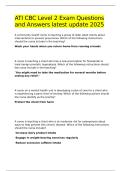 ATI CBC LEVEL 2 EXAM TESTBANK WITH CORRECT ANSWERS