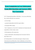 Texas Commission on Law Enforcement Exam 2026 Questions and Answers 100&percnt; Pass Guaranteed