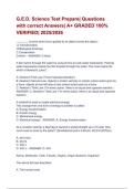 G&period;E&period;D&period; Science Test Prepare&vert; Questions with correct Answers&vert; A&plus; GRADED 100&percnt; VERIFIED&vert; 2025&sol;2026