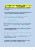UNH ADMN400 Final UPDATED ACTUAL  Exam Questions and CORRECT Answers 