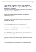 Texas Eyelash Extensions License Exam &lpar;updated 2025&rpar; Questions & Answers &vert; Latest Already Graded A&plus; UPDATE 2025&vert;2026