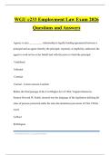WGU c233 Employment Law Exam 2026 Questions and Answers