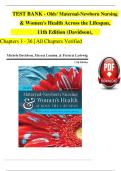 Test Bank For Old's' Maternal-Newborn Nursing & Women's Health Across the Lifespan 11th Edition by Michele Davidson &comma; Marcia London&comma; Patricia Ladewig&vert;&vert;ISBN NO&colon;10&comma;X&vert;&vert;ISBN NO&colon;13&comma;978-1 &vert;&vert;All Chapters&vert;&vert;Complete Guide A&plus;&period;