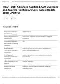 WGU - D251 Advanced Auditing EXAM Questions and Answers &lpar;Verified Answers&rpar; &lpar;Latest Update 2025&rpar; UPDATE&excl;&excl;