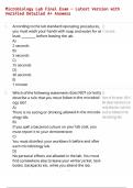 Microbiology Lab Final Exam &ndash; Latest Version with Verified Detailed A&plus; Answers