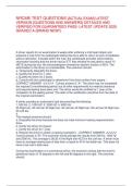 NRCME TEST QUESTIONS -ACTUAL EXAM- LATEST VERSION -QUESTIONS AND ANSWERS&sol;&sol;NRCME TEST QUESTIONS -ACTUAL EXAM- LATEST VERSION -QUESTIONS AND ANSWERS