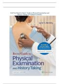 Test Bank- Bates' Guide To Physical Examination and History Taking 13th Edition by Lynn S&period; Bickley 2024&sol;All chapters&vert;&vert;&vert;latest edition&vert;&vert;&vert;Ace your exam 