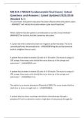 NR 224 &sol; NR224 Fundamentals Final Exam &vert; Actual Questions and Answers &vert; Latest Updated 2025&sol;2026 &lpar;Graded A&plus;&rpar;