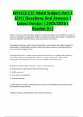 NYSTCE CST Multi Subject Part 1 &lpar;241&rpar; Questions And Answers &vert; Latest Version &vert; 2025&sol;2026 &lpar; Graded A&plus;&rpar;