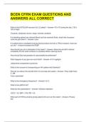BCEN CFRN EXAM QUESTIONS AND ANSWERS ALL CORRECT
