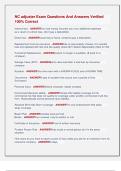 NC adjuster Exam Questions And Answers Verified  100&percnt; Correct