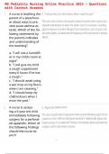 RN Pediatric Nursing Online Practice 2023 &ndash; Questions with Correct Answers
