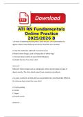 ATI RN Fundamentals Online Practice 2025&sol;2026 B