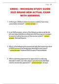 EMSIC &ndash; MICHIGAN STUDY GUIDE 2025 BRAND NEW ACTUAL EXAM WITH ANSWERS&period;