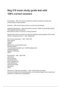 Nsg 210 exam study guide test with 100&percnt; correct answers