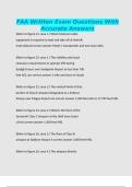 FAA Written Exam Questions With Accurate Answers