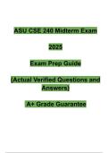 ASU CSE 240 Midterm Exam 2025 &ndash; Verified Questions and Answers with A&plus; Grade Prep