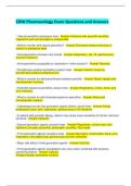 CRNI Pharmacology Exam Questions and Answers