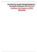 Test Bank for Gould&rsquo;s Pathophysiology for the Health Professions &lpar;7th Edition&comma; VanMeter & Hubert&rpar; &ndash; Chapters 1&ndash;28 &ndash; Complete Guide with Answers &lpar;2025&sol;2026 Edition&rpar;