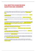 FAA WRITTEN EXAM REVIEW QUESTION AND ANSWERS