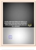 FLUID AND ELECTROLYTE QUIZ &lpar;2&period;1&rpar; QUESTIONS AND REVISED ANSWERS &vert; 100&percnt; GUARANTEED PASS&excl; 2025-26 &lpar;A&plus; GRADED