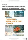 Test Bank - Morrison-Valfre&rsquo;s Foundations of Mental Health Care in Canada&comma; 1st Edition &lpar;Bard&comma; 2025&rpar;&comma; Chapter 1-33 &vert; All Chapters
