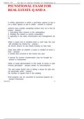 PSI NATIONAL EXAM FOR REAL ESTATE Q AND A