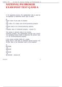 NATIONAL PSI BROKER EXAM POST TEST Q AND A
