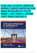 Solution Manual for Applied Strength of Materials&comma; 7th Edition by Robert L&period; Mott &vert; All Chapters 1-14&vert; Latest Edition  2025&sol;2026 A&plus;