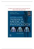 Test Bank For Guyton and Hall Textbook of Medical Physiology &lpar;Guyton Physiology&rpar; 15th Edition&period;By John E&period; Hall &period; Latest Edition 2025