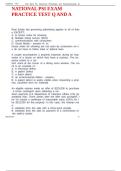 NATIONAL PSI EXAM PRACTICE TEST Q AND A