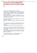 IL REAL ESTATE BROKER PSI PRACTICE EXAM Q AND A