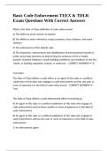 Basic Code Enforcement TEEX & TDLR Exam Questions With Correct Answers